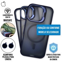 Capa iPhone 16 - Metal Stand Fosca Magsafe Navy Blue